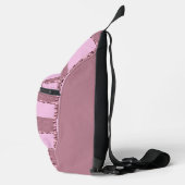 Pastel roze Buffel Check geruite Patroon Schattige Sling Bag (Rechts)