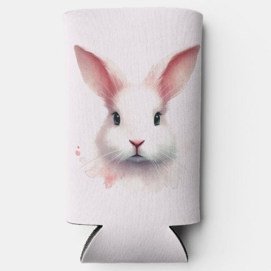 Pastel Roze Bunny Gezicht Koelbox (Voorkant)