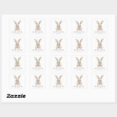 Pastel Roze Bunny Paas Sticker (Vel)