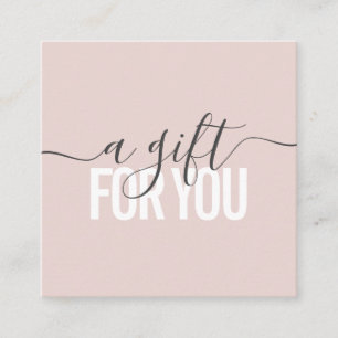 Pastel roze cadeaubon schoonheidssalon script kortingskaartje