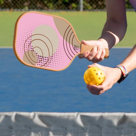 Pastel Roze Carbon Fiber Pickleball Paddle (Insitu)