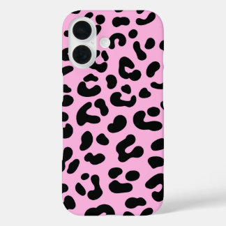 Pastel Roze Cheetah Print iPhone 16 Hoesje