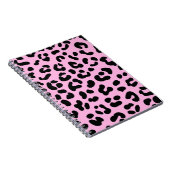 Pastel Roze Cheetah Print Notitieboek (Rechterzijde)