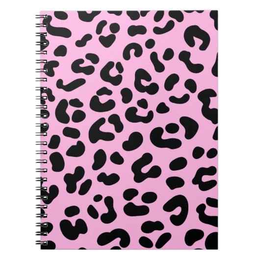 Pastel Roze Cheetah Print Notitieboek (Voorkant)