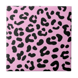 Pastel Roze Cheetah Print Tegeltje