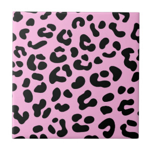 Pastel Roze Cheetah Print Tegeltje