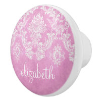 Pastel roze Damask Pattern Grungy Fins