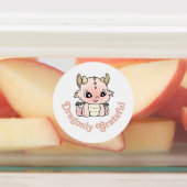 Pastel roze draak baby dankbare sticker (Aangebracht)