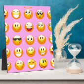 pastel roze emoji fotoplaat (Zijkant)