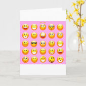 pastel roze emoji kaart (Gele Bloem)