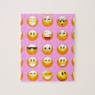 pastel roze emoji legpuzzel