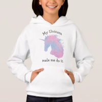 Pastel Roze en Blauw Grappig Eenhoorn Quote