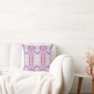 Pastel Roze en Blauwe Mozaïek Accentkussen Kussen