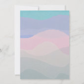 Pastel Roze en Dusty Blue Modern Wedding Kaart (Achterkant)