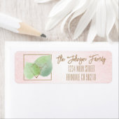 Pastel Roze en Eucalyptus Address Return Label (Insitu)