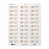 Pastel Roze en Eucalyptus Address Return Label (Full Sheet)