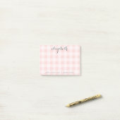 Pastel Roze en Grijze buffels Jouw naam toevoegen Post-it® Notes (Op bureau)