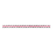 Pastel Roze en Grijze Chevrons Aangepaste naam Lint (Voorkant)