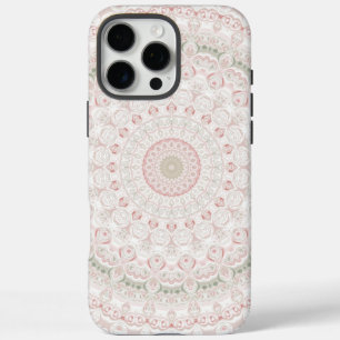 Pastel Roze en Groen Mandala Patroonontwerp iPhone 16 Pro Max Hoesje