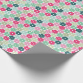 Pastel roze en groene pickleballen cadeaupapier (Hoek)