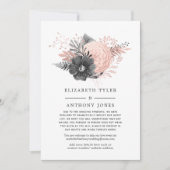 Pastel Roze en Houtskool Beperkte Gastlijst Aankondiging (Voorkant)