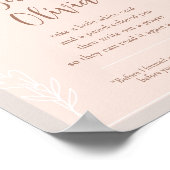 Pastel Roze en Koperbruin Gebed voor Baby Sign Poster (Hoek)