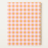 Pastel Roze en Sinaasappel Vierkantjes Planner (Achterkant)