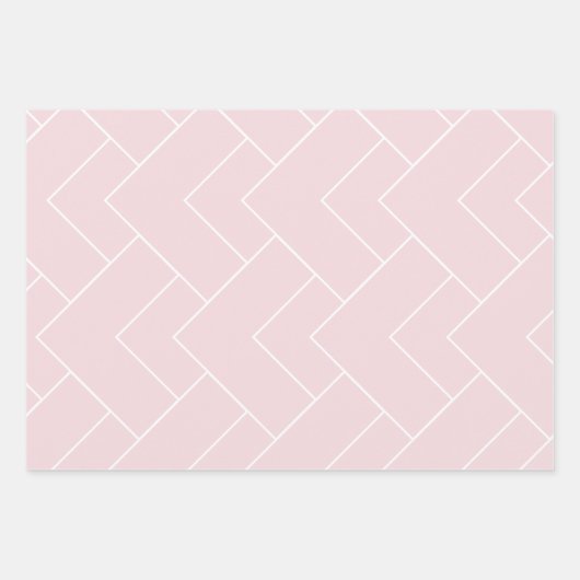 Pastel Roze en Wit Patroon Inpakpapier Vel (Voorkant)