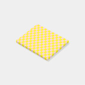 Pastel Roze Geel Geruite Checkerboard Post-it® Notes (Schuin)
