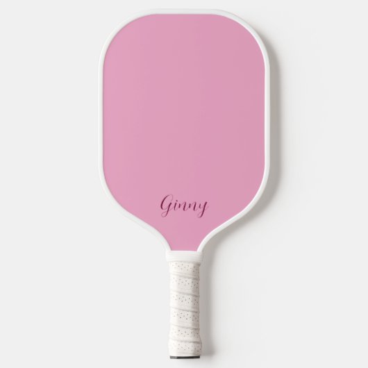 Pastel roze gepersonaliseerd pickleball paddle (Voorkant)