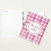Pastel Roze Geruite Maatwerk Planner (Display)