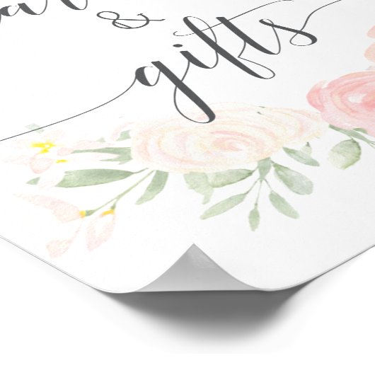 Pastel Roze Geschenken en Kaarten Bord Poster (Hoek)