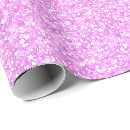 Pastel roze glitter en sparkles cadeaupapier (Rol Hoek)
