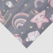 PASTEL ROZE GRIJS WIT SCHATTIGE BABY ITEMS TISSUEPAPIER (Detail)