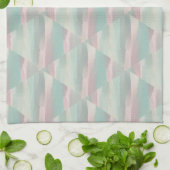 Pastel Roze & Groen Esthetisch - Marokko Hills Ran Theedoek (Gevouwen)
