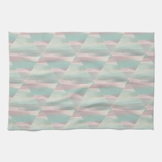 Pastel Roze & Groen Esthetisch - Marokko Hills Ran Theedoek (Horizontaal)