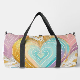 PASTEL ROZE GROEN GEEL PAARSE GOUDEN HARTEN PLUNJEZAK