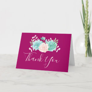 Pastel Roze & Groene Bloemboeket Bedankt