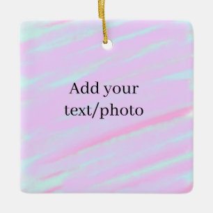 Pastel roze groene foto tekst aquarel retro keramisch ornament