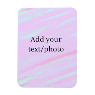 Pastel roze groene foto tekst aquarel retro magneet
