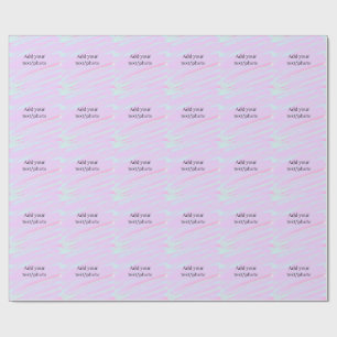 Pastel roze groene foto toevoegen tekst aquarel re cadeaupapier