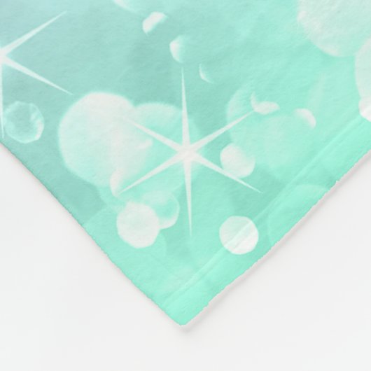 Pastel Roze & groene Glam Bokeh Glitter & Sparkles Fleece Deken (Hoek)