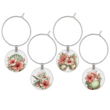 PASTEL ROZE & GROENE TROPISCHE HIBISCUS BLOEMEN