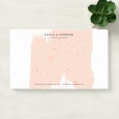 Pastel-roze grungy-penseelstreek post-it® notes (Kantoor)