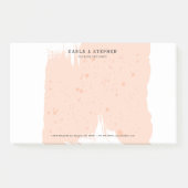Pastel-roze grungy-penseelstreek post-it® notes (Voorkant)