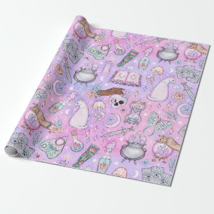 Pastel Roze Halloween Cadeaupapier