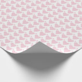 Pastel roze harten cadeaupapier (Hoek)