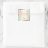 Pastel Roze Holografische Ingrediënt Etiketten (Tas)