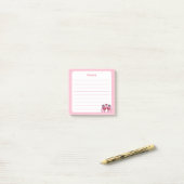 Pastel Roze Kawaii Chibi Kikker die harten vasthou Post-it® Notes (Op bureau)