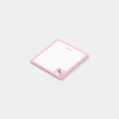Pastel Roze Kawaii Chibi Lachende kat Post-it® Notes (Schuin)
